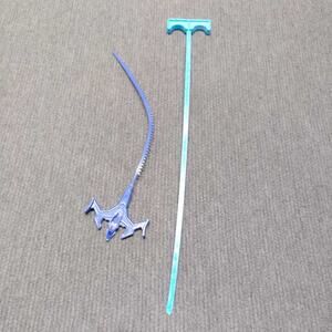 Vintage Beyblade Bakuten Shoot Blue Launcher Set T-Handle Grip Ripcord Hasbro